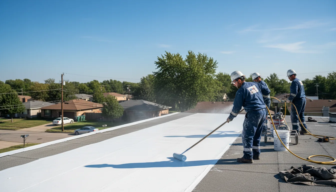 Commercial roof coating in Rover, AR near me